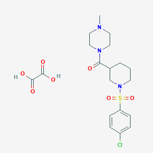 molecular formula C19H26ClN3O7S B4026050 [1-(4-Chlorophenyl)sulfonylpiperidin-3-yl]-(4-methylpiperazin-1-yl)methanone;oxalic acid 