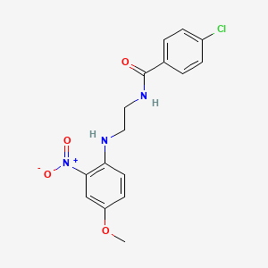 4-chloro-N-[2-(4-methoxy-2-nitroanilino)ethyl]benzamide