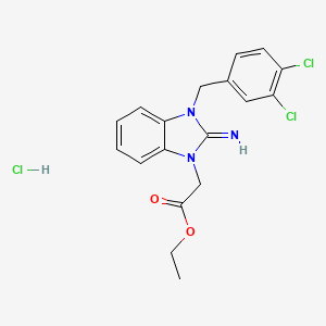 ethyl [3-(3,4-dichlorobenzyl)-2-imino-2,3-dihydro-1H-benzimidazol-1-yl]acetate hydrochloride