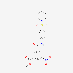 METHYL 3-({4-[(4-METHYLPIPERIDINO)SULFONYL]ANILINO}CARBONYL)-5-NITROBENZOATE