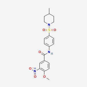 4-METHOXY-N-{4-[(4-METHYLPIPERIDINO)SULFONYL]PHENYL}-3-NITROBENZAMIDE