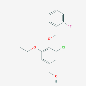 {3-chloro-5-ethoxy-4-[(2-fluorobenzyl)oxy]phenyl}methanol