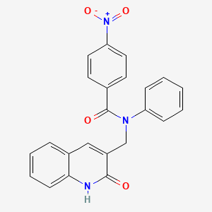 N-((2-hydroxyquinolin-3-yl)methyl)-4-nitro-N-phenylbenzamide