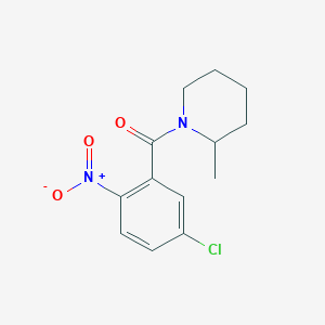 molecular formula C13H15ClN2O3 B4026150 1-(5-chloro-2-nitrobenzoyl)-2-methylpiperidine 