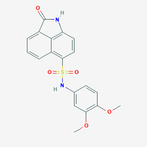 molecular formula C19H16N2O5S B402616 N-(3,4-dimethoxyphenyl)-2-oxo-1,2-dihydrobenzo[cd]indole-6-sulfonamide 