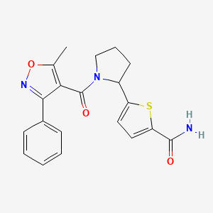 5-{1-[(5-methyl-3-phenyl-4-isoxazolyl)carbonyl]-2-pyrrolidinyl}-2-thiophenecarboxamide