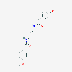 molecular formula C21H26N2O4 B402617 2-(4-methoxyphenyl)-N-(3-{[(4-methoxyphenyl)acetyl]amino}propyl)acetamide 