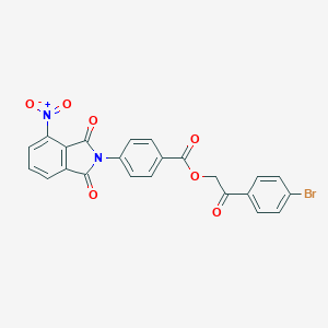 molecular formula C23H13BrN2O7 B402618 2-(4-bromophenyl)-2-oxoethyl 4-(4-nitro-1,3-dioxo-1,3-dihydro-2H-isoindol-2-yl)benzoate 