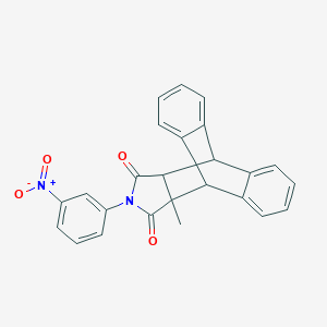 molecular formula C25H18N2O4 B402619 15-Methyl-17-(3-nitrophenyl)-17-azapentacyclo[6.6.5.0~2,7~.0~9,14~.0~15,19~]nonadeca-2,4,6,9,11,13-hexaene-16,18-dione (non-preferred name) 