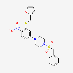 1-(benzylsulfonyl)-4-{3-[(2-furylmethyl)thio]-4-nitrophenyl}piperazine