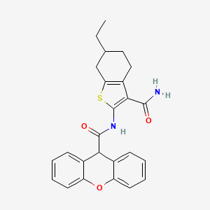 N-(3-carbamoyl-6-ethyl-4,5,6,7-tetrahydro-1-benzothiophen-2-yl)-9H-xanthene-9-carboxamide