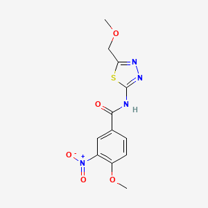 4-methoxy-N-[5-(methoxymethyl)-1,3,4-thiadiazol-2-yl]-3-nitrobenzamide