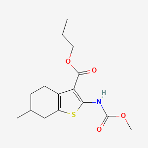 propyl 2-[(methoxycarbonyl)amino]-6-methyl-4,5,6,7-tetrahydro-1-benzothiophene-3-carboxylate