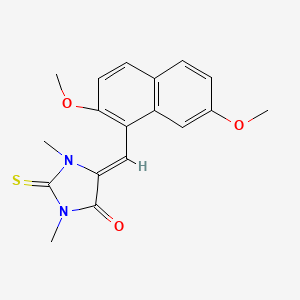 5-[(2,7-dimethoxy-1-naphthyl)methylene]-1,3-dimethyl-2-thioxo-4-imidazolidinone