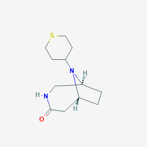 (1S*,6R*)-9-(tetrahydro-2H-thiopyran-4-yl)-3,9-diazabicyclo[4.2.1]nonan-4-one