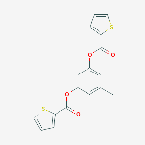 molecular formula C17H12O4S2 B402630 5-Methylbenzene-1,3-diyl dithiophene-2-carboxylate 