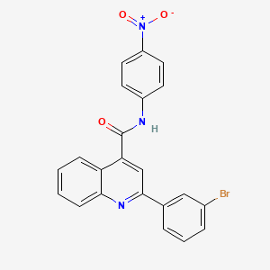 2-(3-bromophenyl)-N-(4-nitrophenyl)quinoline-4-carboxamide