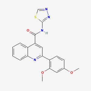 2-(2,4-dimethoxyphenyl)-N-(1,3,4-thiadiazol-2-yl)quinoline-4-carboxamide