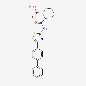 2-{[4-(Biphenyl-4-yl)-1,3-thiazol-2-yl]carbamoyl}cyclohexanecarboxylic acid