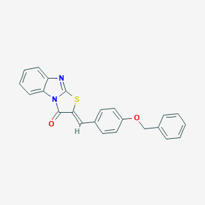 molecular formula C23H16N2O2S B402638 2-[4-(benzyloxy)benzylidene][1,3]thiazolo[3,2-a]benzimidazol-3(2H)-one 