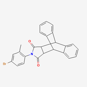 molecular formula C25H18BrNO2 B4026412 17-(4-Bromo-2-methylphenyl)-17-azapentacyclo[6.6.5.0~2,7~.0~9,14~.0~15,19~]nonadeca-2,4,6,9,11,13-hexaene-16,18-dione (non-preferred name) 