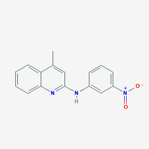 molecular formula C16H13N3O2 B402642 2-{3-Nitroanilino}-4-methylquinoline 