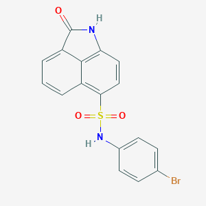 molecular formula C17H11BrN2O3S B402643 N-(4-bromophenyl)-2-oxo-1,2-dihydrobenzo[cd]indole-6-sulfonamide 