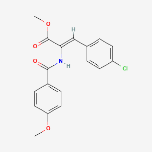 methyl 3-(4-chlorophenyl)-2-[(4-methoxybenzoyl)amino]acrylate