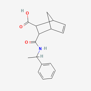 molecular formula C17H19NO3 B4026440 3-{[(1-phenylethyl)amino]carbonyl}bicyclo[2.2.1]hept-5-ene-2-carboxylic acid 