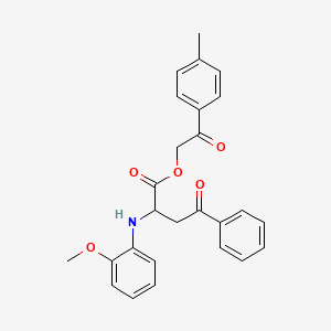 2-(4-methylphenyl)-2-oxoethyl 2-[(2-methoxyphenyl)amino]-4-oxo-4-phenylbutanoate