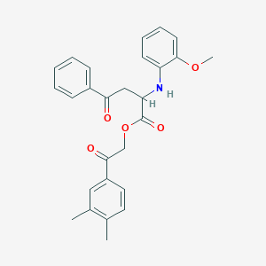 2-(3,4-dimethylphenyl)-2-oxoethyl 2-[(2-methoxyphenyl)amino]-4-oxo-4-phenylbutanoate