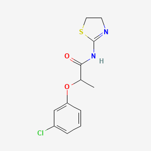 2-(3-chlorophenoxy)-N-(4,5-dihydro-1,3-thiazol-2-yl)propanamide