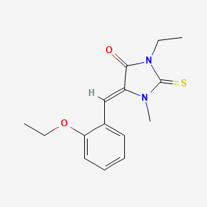 (5Z)-5-[(2-ethoxyphenyl)methylidene]-3-ethyl-1-methyl-2-sulfanylideneimidazolidin-4-one