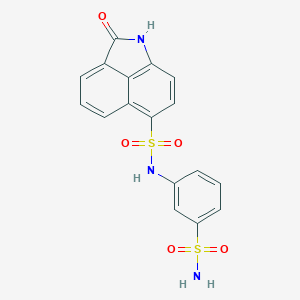 molecular formula C17H13N3O5S2 B402647 N-[3-(aminosulfonyl)phenyl]-2-oxo-1,2-dihydrobenzo[cd]indole-6-sulfonamide 