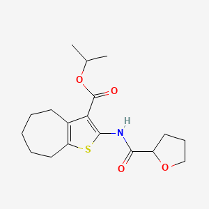 propan-2-yl 2-[(tetrahydrofuran-2-ylcarbonyl)amino]-5,6,7,8-tetrahydro-4H-cyclohepta[b]thiophene-3-carboxylate