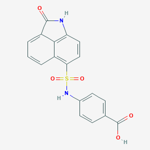 molecular formula C18H12N2O5S B402649 4-(2-Oxo-1,2-dihydro-benzo[cd]indole-6-sulfonylamino)-benzoic acid 
