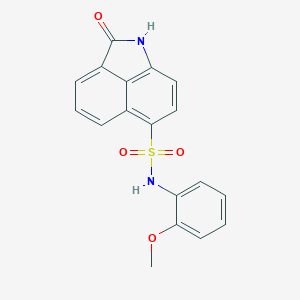molecular formula C18H14N2O4S B402651 N-(2-methoxyphenyl)-2-oxo-1,2-dihydrobenzo[cd]indole-6-sulfonamide 