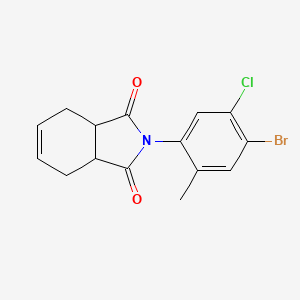 molecular formula C15H13BrClNO2 B4026517 2-(4-bromo-5-chloro-2-methylphenyl)-3a,4,7,7a-tetrahydroisoindole-1,3-dione 