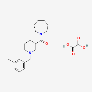 molecular formula C22H32N2O5 B4026554 Azepan-1-yl-[1-[(3-methylphenyl)methyl]piperidin-3-yl]methanone;oxalic acid 