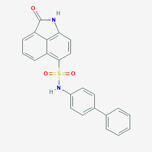 molecular formula C23H16N2O3S B402657 N-[1,1'-biphenyl]-4-yl-2-oxo-1,2-dihydrobenzo[cd]indole-6-sulfonamide CAS No. 494827-81-5
