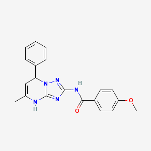 4-methoxy-N-(5-methyl-7-phenyl-4,7-dihydro[1,2,4]triazolo[1,5-a]pyrimidin-2-yl)benzamide