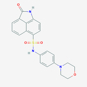 molecular formula C21H19N3O4S B402658 N-[4-(4-morpholinyl)phenyl]-2-oxo-1,2-dihydrobenzo[cd]indole-6-sulfonamide 