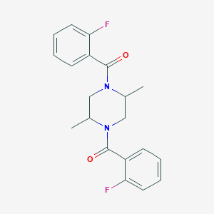 [4-(2-fluorobenzoyl)-2,5-dimethylpiperazin-1-yl]-(2-fluorophenyl)methanone