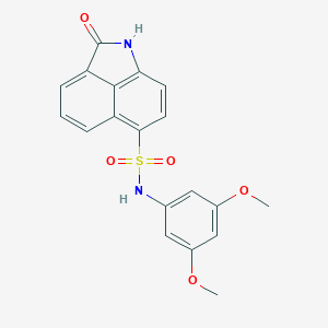 molecular formula C19H16N2O5S B402659 N-(3,5-dimethoxyphenyl)-2-oxo-1,2-dihydrobenzo[cd]indole-6-sulfonamide 