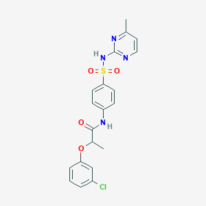 molecular formula C20H19ClN4O4S B4026600 2-(3-chlorophenoxy)-N-{4-[(4-methylpyrimidin-2-yl)sulfamoyl]phenyl}propanamide 