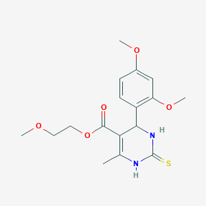 2-Methoxyethyl 6-(2,4-dimethoxyphenyl)-4-methyl-2-sulfanyl-1,6-dihydropyrimidine-5-carboxylate