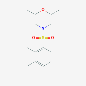 molecular formula C15H23NO3S B4026623 2,6-Dimethyl-4-(2,3,4-trimethylbenzenesulfonyl)morpholine 