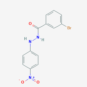 molecular formula C13H10BrN3O3 B402666 3-bromo-N'-{4-nitrophenyl}benzohydrazide 