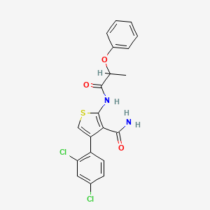 4-(2,4-Dichlorophenyl)-2-[(2-phenoxypropanoyl)amino]thiophene-3-carboxamide