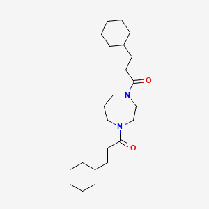 molecular formula C23H40N2O2 B4026671 1,4-bis(3-cyclohexylpropanoyl)-1,4-diazepane 